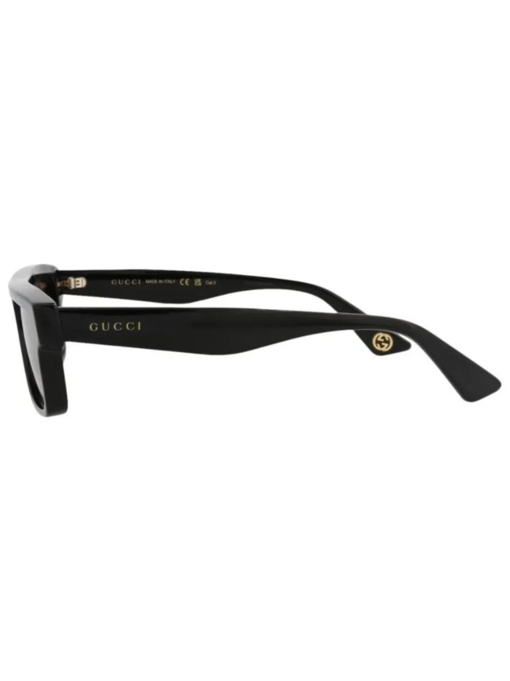 New Gucci Mens Square/Rectangle Black Black Grey Fashion Designer Sunglasses